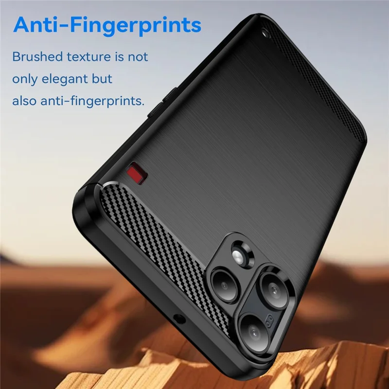 For Nothing Phone (3a) Lite 5G Case Protective Phone Cover Carbon Fiber Texture Brushed - Black