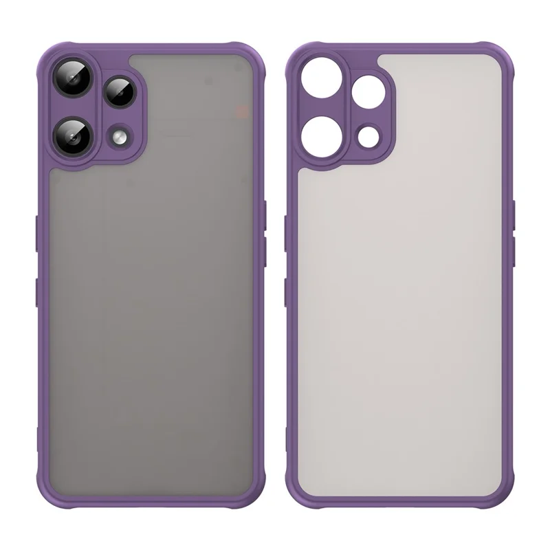 For Nothing Phone (3a) Lite 5G Case Drop Proof Airbags Frosted Translucent PC + TPU Phone Back Cover - Purple