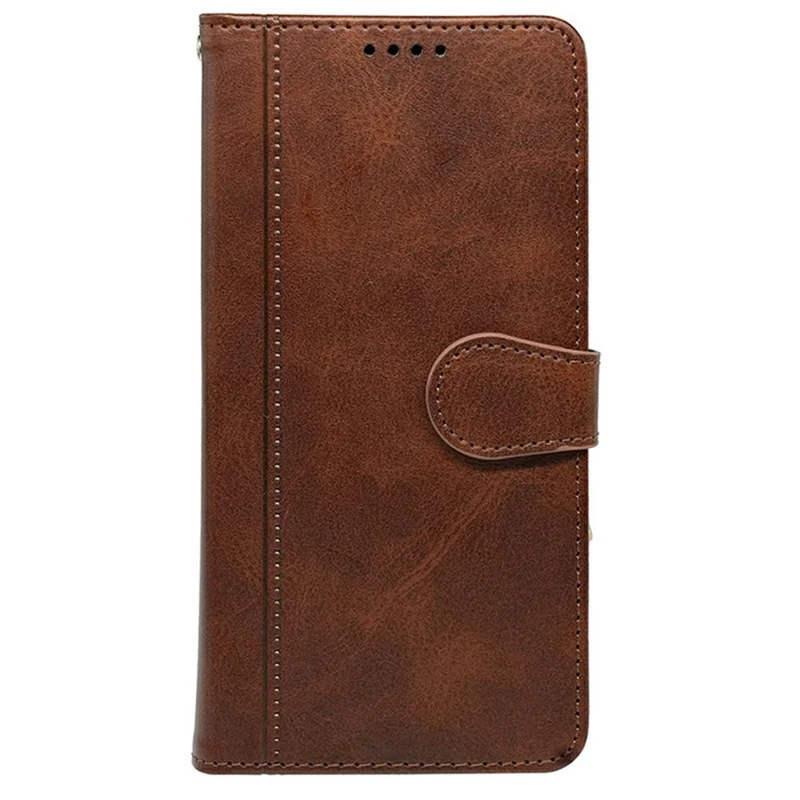Phone Case For Samsung Galaxy A17 5G  /  A17 4G Calf Texture Leather Stand Book Style Phone Cover - Brown