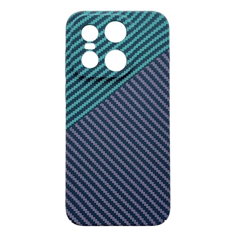 For OnePlus 15 5G Case Hard PC Phone Cover Carbon Fiber Texture Drop Proof - Blue  /  Purple