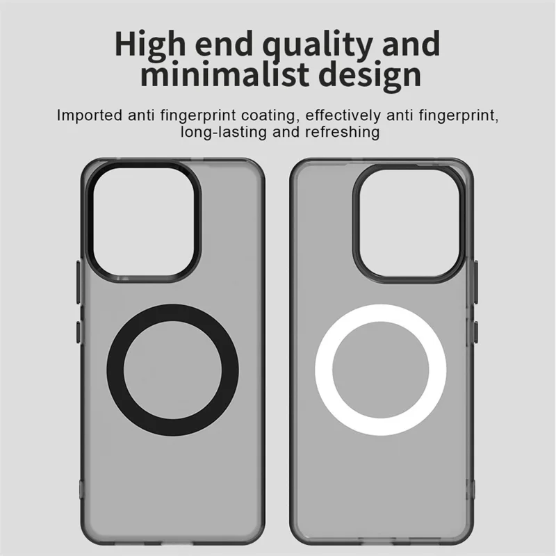 For vivo V60 Lite 5G / V60 Lite 4G Magnetic Case Anti Drop Hybrid Phone Back Cover - Black