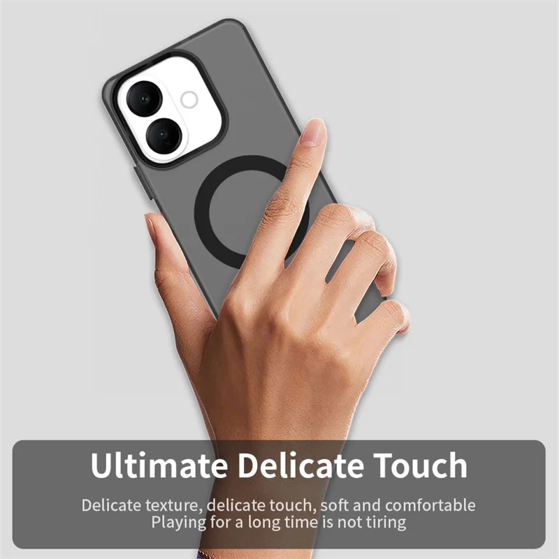 For vivo V60 Lite 5G / V60 Lite 4G Magnetic Case Anti Drop Hybrid Phone Back Cover - Black