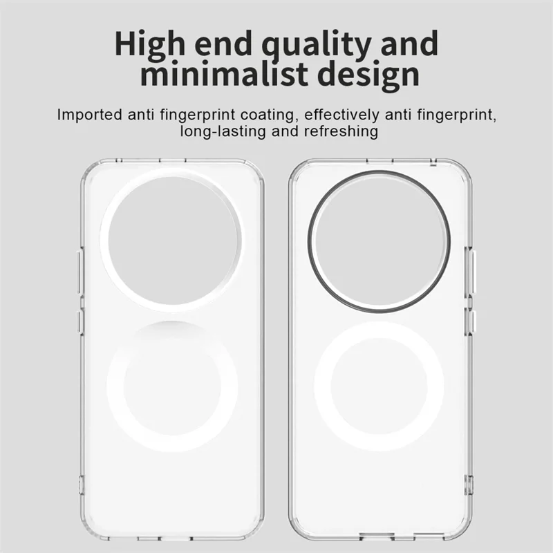 For Honor X9d 5G / X70 5G Magnetic Case Anti Drop Hybrid Phone Back Cover - White