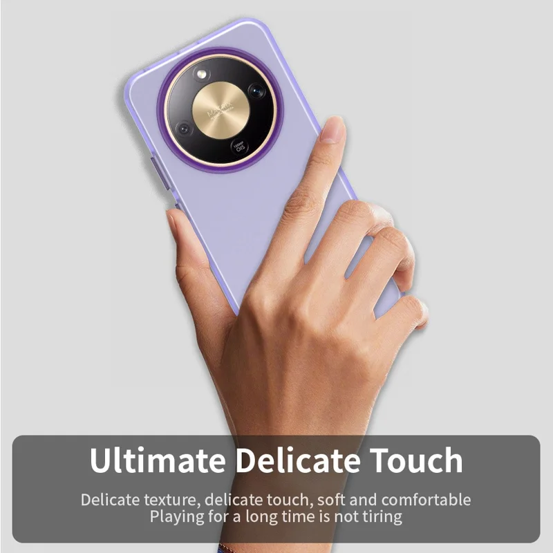 For Honor X9d 5G / X70 5G Case PC + TPU + PET Matte Anti-Drop Phone Back Cover - Purple