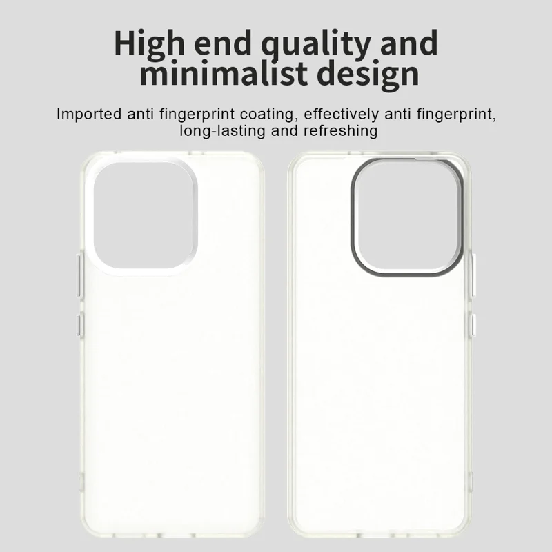 For vivo V60 Lite 5G / V60 Lite 4G Case PC + TPU + PET Matte Anti-Drop Phone Back Cover - White