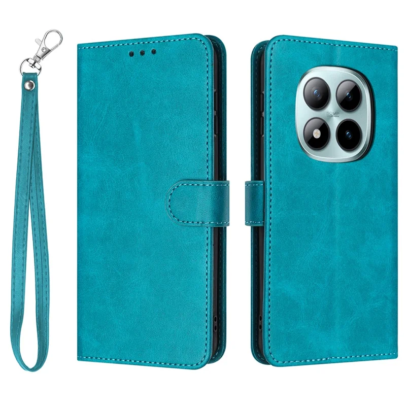 For Xiaomi Redmi Note 15 Pro 4G (Global) Wallet Case Flip Stand Calf Texture PU Leather Phone Cover with Strap - Green