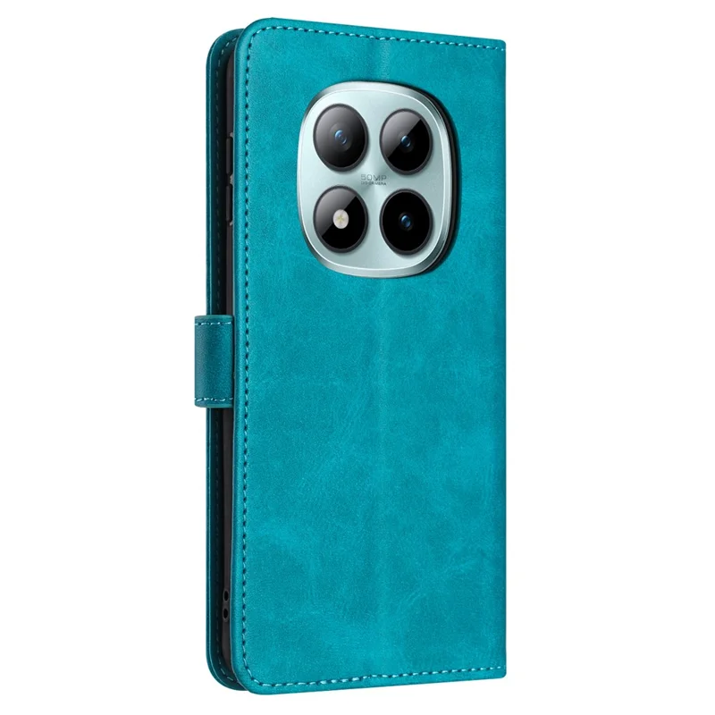 For Xiaomi Redmi Note 15 Pro 4G (Global) Wallet Case Flip Stand Calf Texture PU Leather Phone Cover with Strap - Green