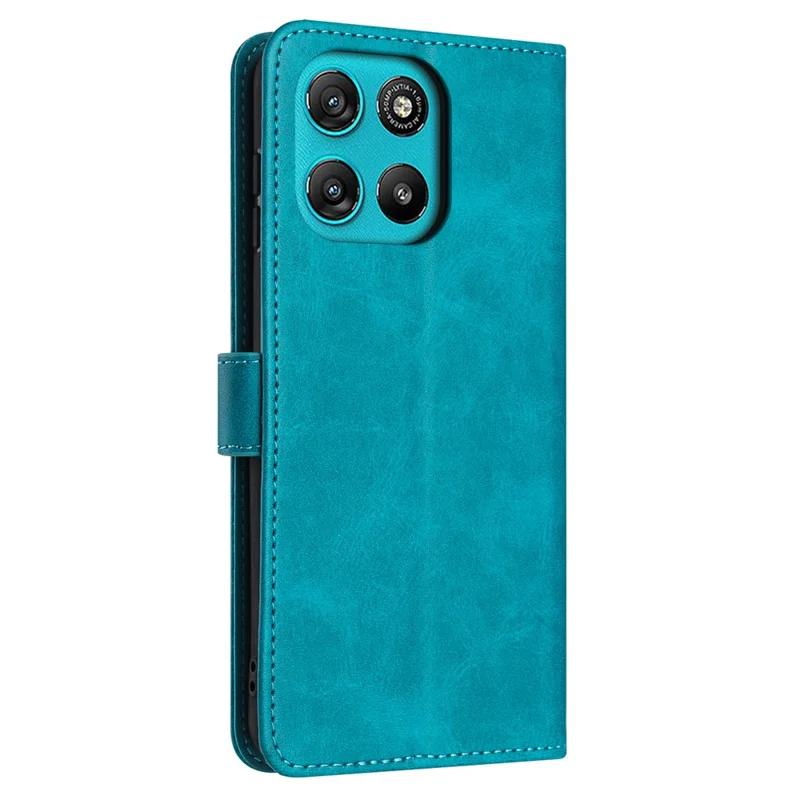 Wallet Case For Motorola Moto G67 Power 5G  /  G57 Power 5G  /  G57 5G Flip Stand Calf Texture PU Leather Phone Cover with Strap - Green
