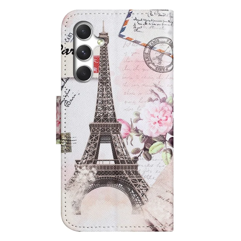 For Samsung Galaxy S26 Case Pattern Printing Cross Texture Leather Phone Cover - Tower