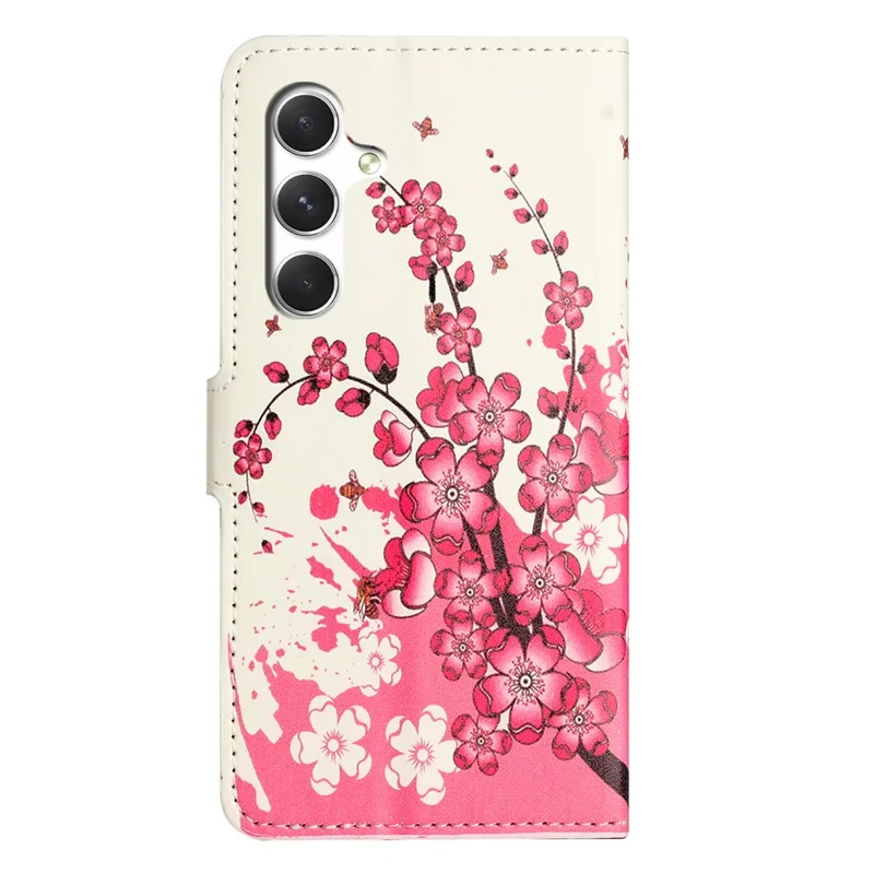 For Samsung Galaxy S26+ Case Pattern Print PU Leather Wallet Phone Cover - Plum Blossom