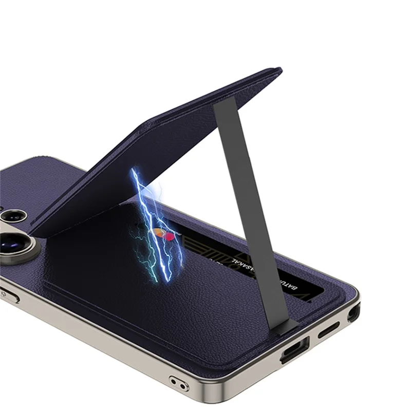 GKK Custodia per Samsung Galaxy S26 Ultra in PU Pelle con Supporto per Schede Staccabile, Supporto KickStand, Cover Posteriore in PC - Arancione Titanio