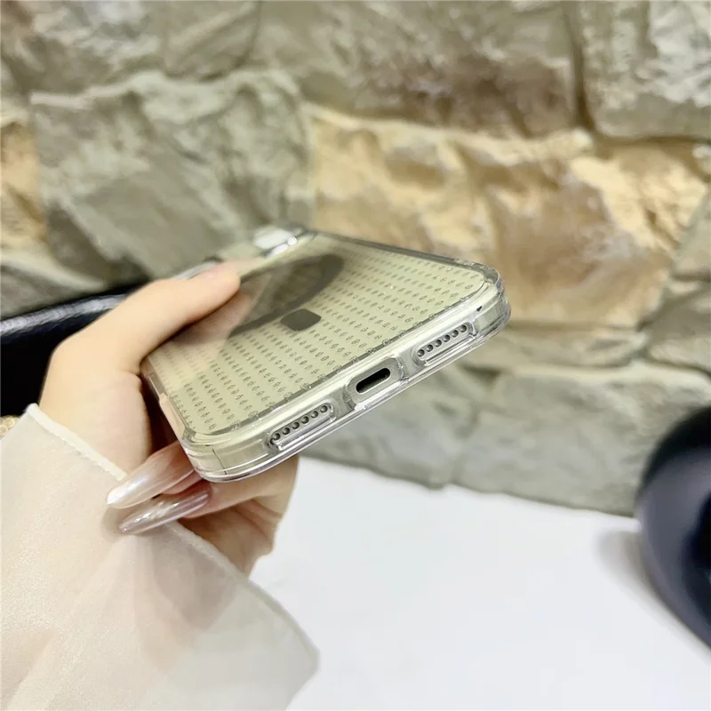 For iPhone 17 Pro Max Magnetic Case IMD Sparkling Decor TPU + PC Phone Cover - Green