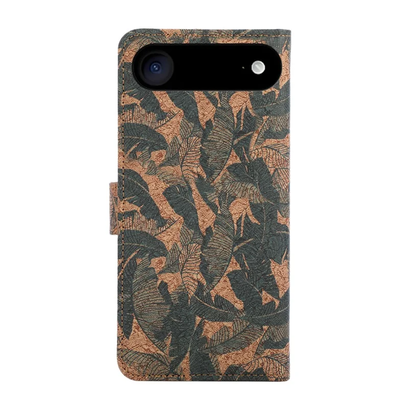 For iPhone Air Leather Wallet Case Bohemian-style TPU PU Phone Cover with Stand - Autumn Leaves