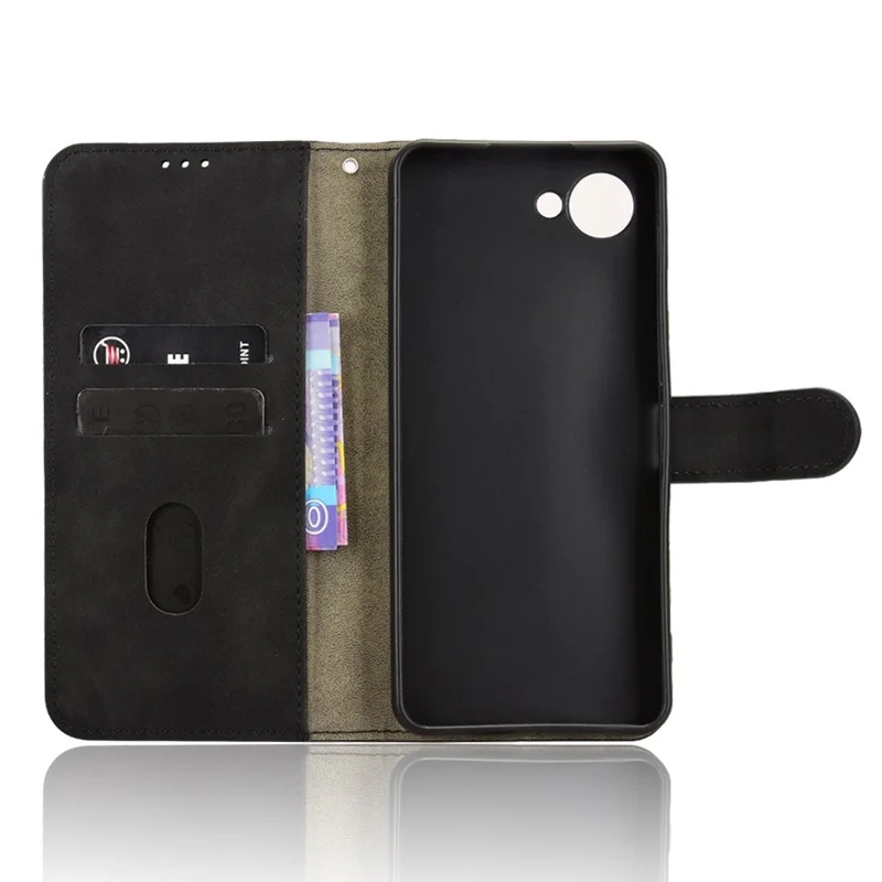 Leather Case For ZTE nubia S2R  /  S2e  /  S2 Lite Skin Feel Anti Drop Wallet Stand Flip Phone Cover - Black