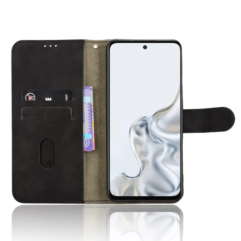 Leather Case For ZTE nubia S2R  /  S2e  /  S2 Lite Skin Feel Anti Drop Wallet Stand Flip Phone Cover - Black