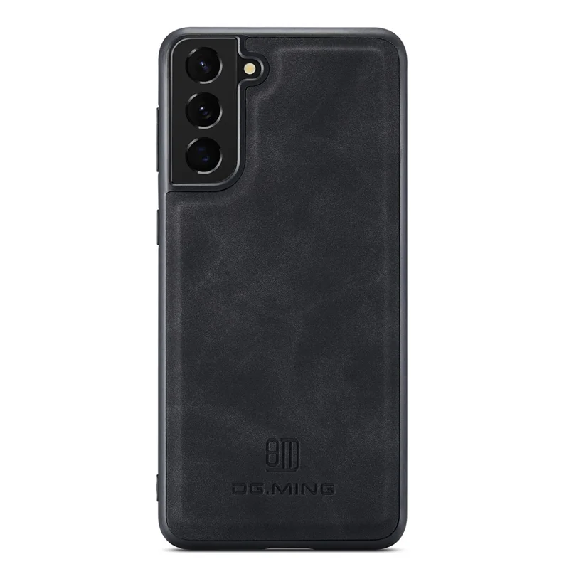DG.MING M1 Series Shockproof Case for Samsung Galaxy S23 Detachable Magnetic Absorption Wallet + PU Leather Coated Phone Case with Kickstand - Black