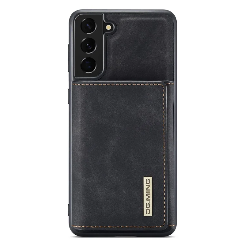 DG.MING M1 Series Shockproof Case for Samsung Galaxy S23 Detachable Magnetic Absorption Wallet + PU Leather Coated Phone Case with Kickstand - Black