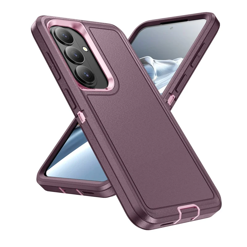 For Samsung Galaxy S26+ Case PC + Silicone + EVA Drop Protection Phone Cover -  Purple + Pink