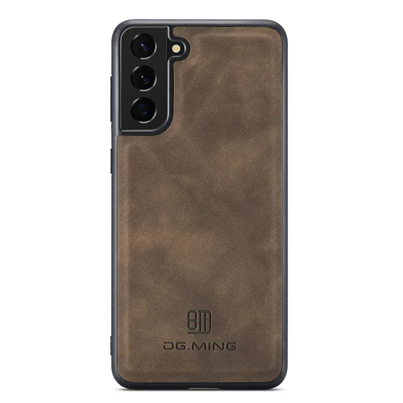 DG.MING M1 Series For Samsung Galaxy S23+ Detachable Wallet Phone Case PU Leather Coated Protective Shell with Kickstand - Coffee