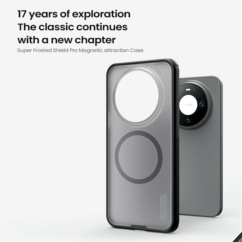 NILLKIN Super Frosted Shield Pro for Huawei Mate 80  /  80 Pro Magnetic Case Matte PC TPU Clear Black Phone Back Cover