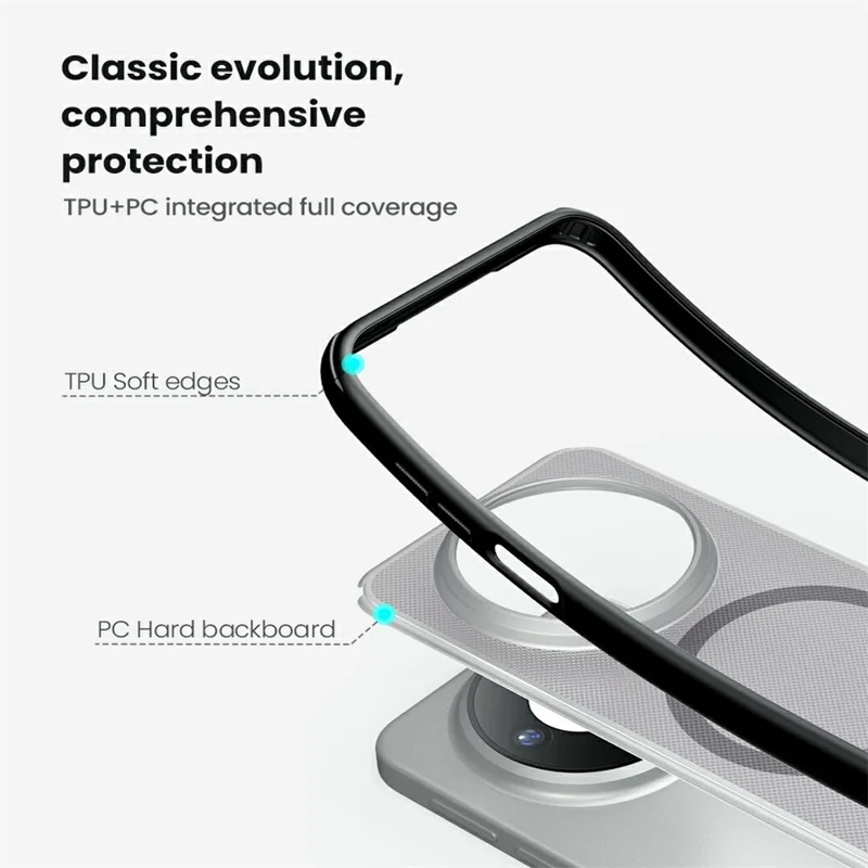 NILLKIN Super Frosted Shield Pro for Huawei Mate 80  /  80 Pro Magnetic Case Matte PC TPU Clear Black Phone Back Cover