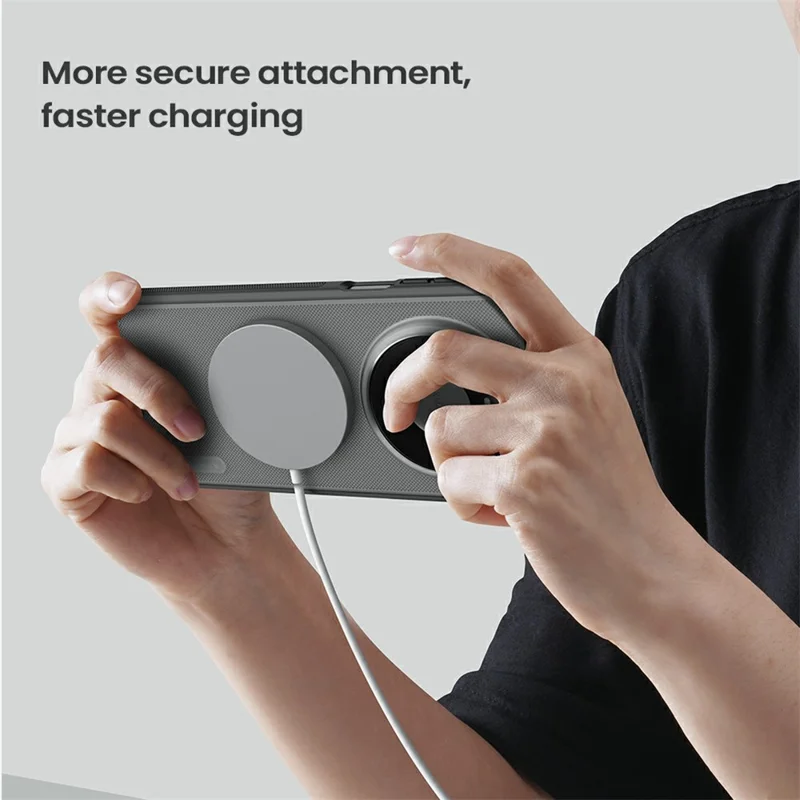 NILLKIN Super Frosted Shield Pro for Huawei Mate 80 Pro Max Magnetic Case Matte PC TPU Clear Black Phone Back Cover