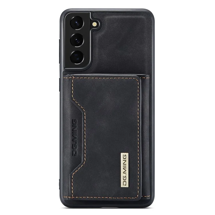 DG.MING M2 Series Phone Case per Samsung Galaxy S23+ Custodia Magnetica Antiurto Custodia in Pelle con Supporto Removibile e Portafoglio - Nero