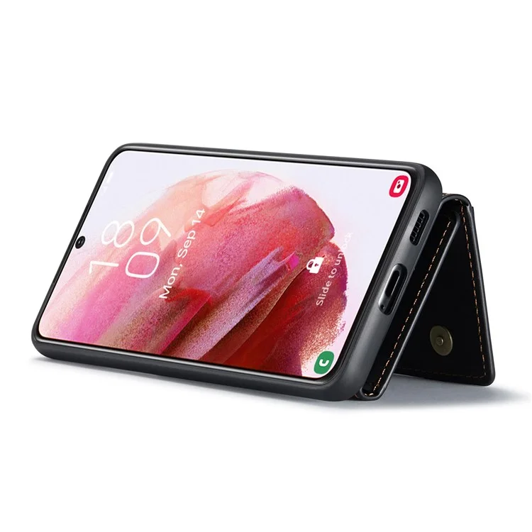 DG.MING M2 Series Phone Case per Samsung Galaxy S23+ Custodia Magnetica Antiurto Custodia in Pelle con Supporto Removibile e Portafoglio - Nero