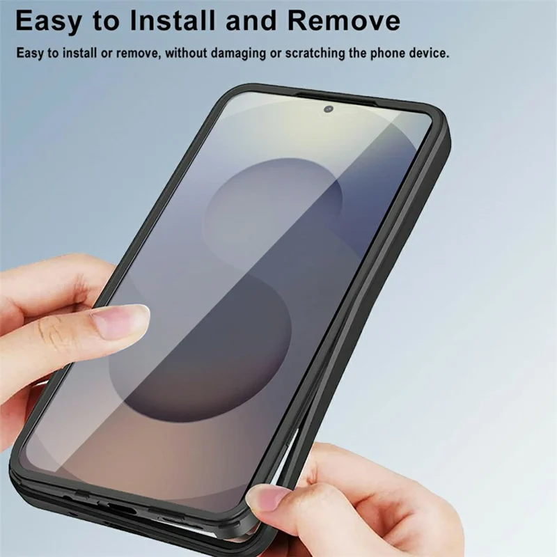 For Samsung Galaxy S26 Ultra Magnetic Case PC + TPU + Acrylic Full Protection Phone Cover - Black