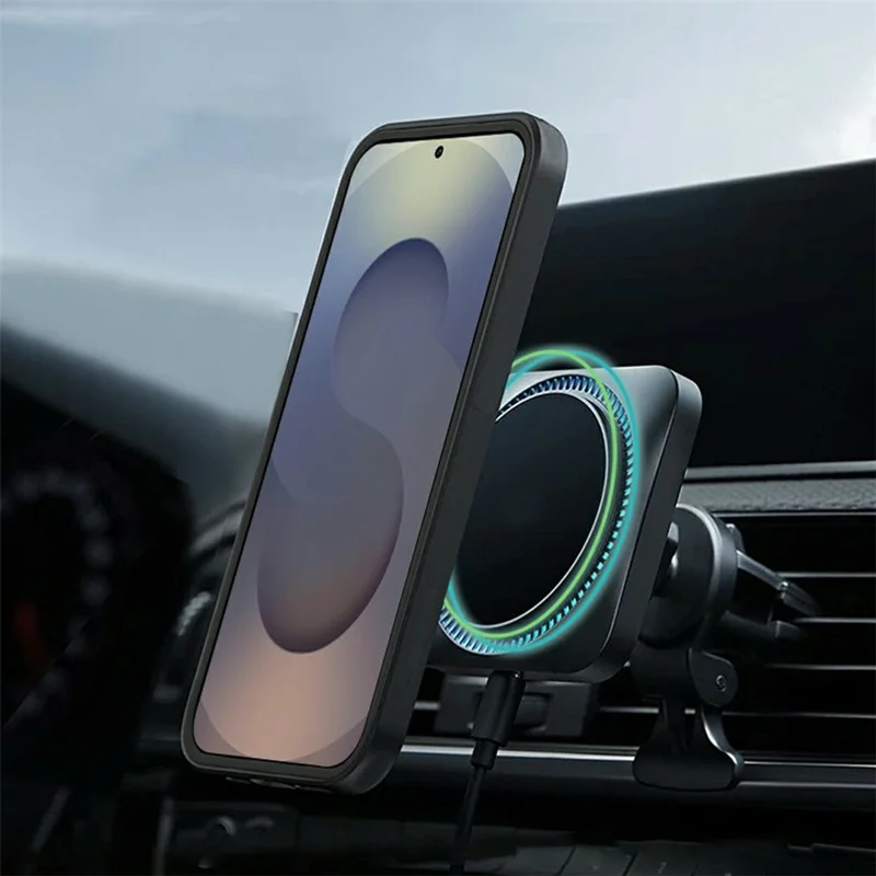 For Samsung Galaxy S26 Ultra Magnetic Case PC + TPU + Acrylic Full Protection Phone Cover - Black