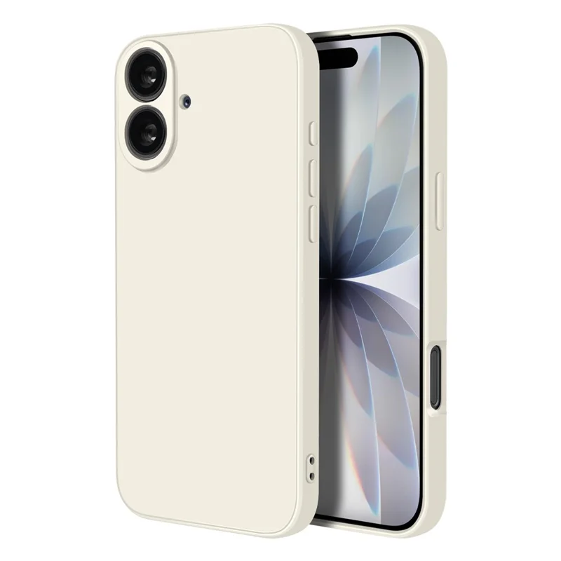 NORTHJO For iPhone 17 Silicone Case with High Aluminium-Silicon Glass Film, Shockproof Phone Cover - White