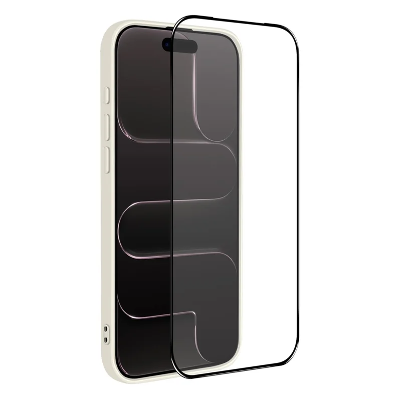 NORTHJO For iPhone Air Silicone Case with High Aluminium-Silicon Glass Film, Shockproof Phone Cover - White