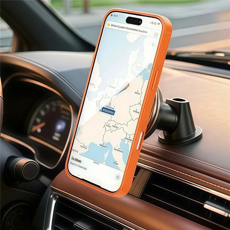 For iPhone 15 Pro Magnetic Case Rotary Kickstand Skin Touch PC + TPU Phone Cover Support Wireless Charging - Grey