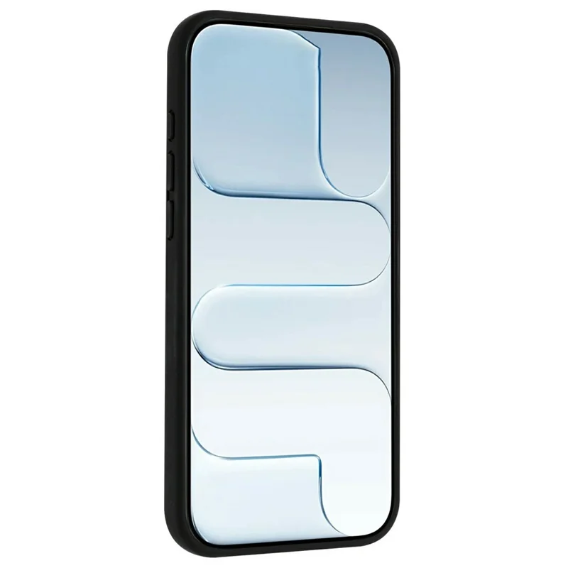 For iPhone 15 Magnetic Case Rotary Kickstand Skin Touch PC + TPU Phone Cover Support Wireless Charging - Black