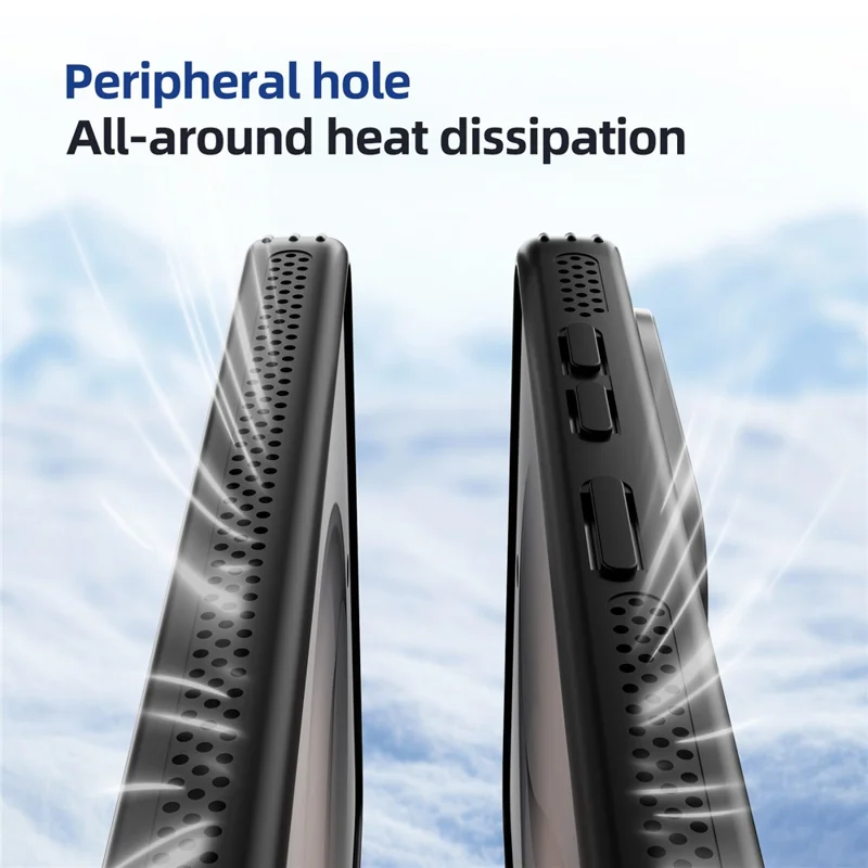 ABEEL For Samsung Galaxy S26  /  S26 Pro Magnetic Case TPU PC Cooling Matte Phone Back Cover with Lens Film - Black