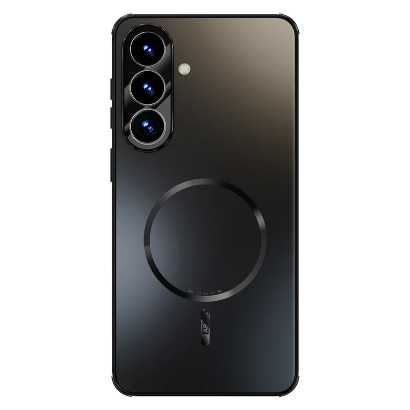 ABEEL For Samsung Galaxy S26+ Magnetic Case TPU PC Cooling Matte Phone Back Cover with Lens Film - Black - 1