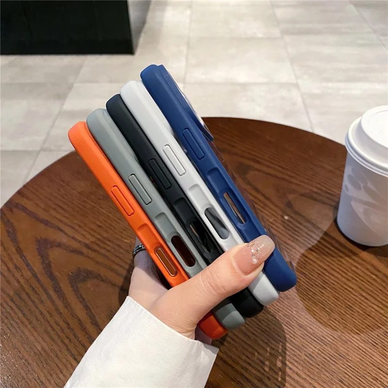 For iPhone 17 Pro Case Compatible with MagSafe TPU + PC Clear Shockproof Phone Back Cover - Orange