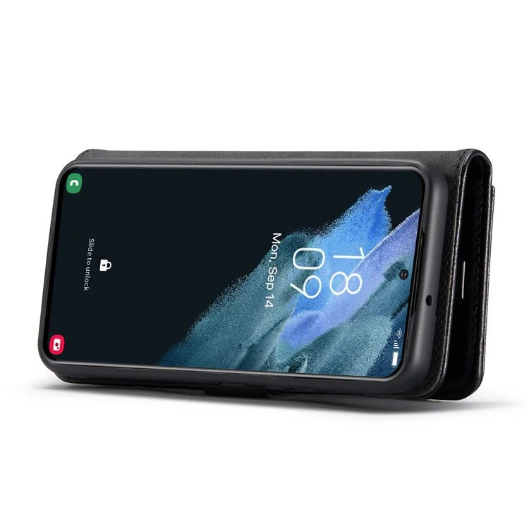DG.MING For Samsung Galaxy S23+ Split Leather Stand Phone Case Stand Feature Magnetic Clasp Cover - Black