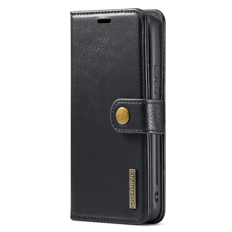 DG.MING For Samsung Galaxy S23+ Split Leather Stand Phone Case Stand Feature Magnetic Clasp Cover - Black