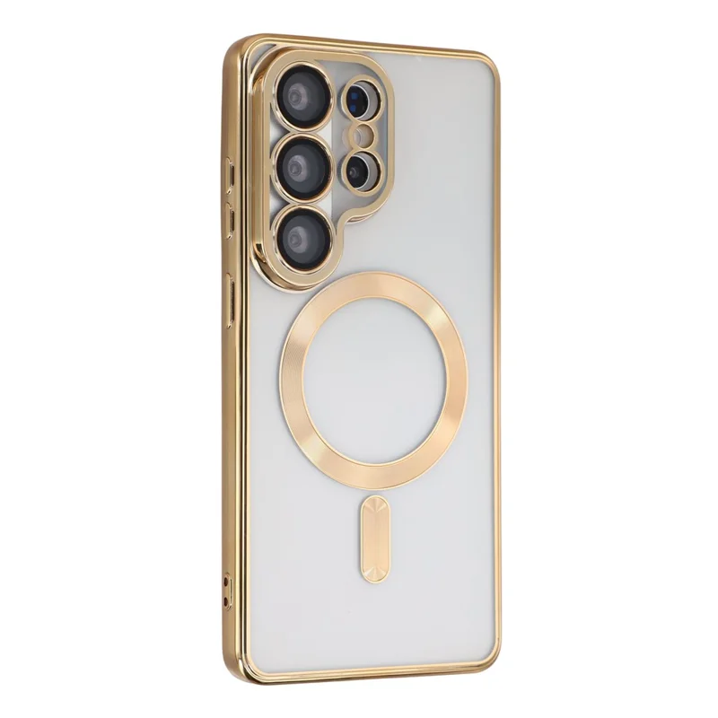 X-LEVEL For Samsung Galaxy S26 Ultra Magnetic Case Electroplating Full Camera Protection TPU Phone Cover - Gold