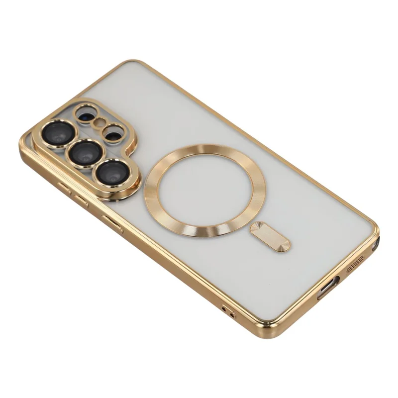 X-LEVEL For Samsung Galaxy S26 Ultra Magnetic Case Electroplating Full Camera Protection TPU Phone Cover - Gold