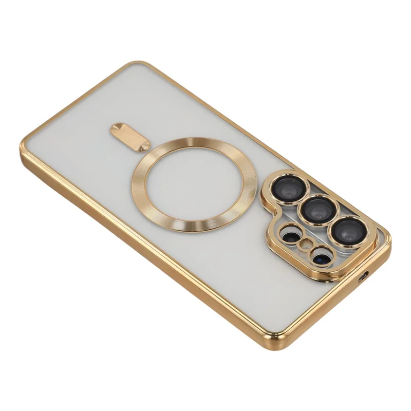 X-LEVEL For Samsung Galaxy S26 Ultra Magnetic Case Electroplating Full Camera Protection TPU Phone Cover - Gold