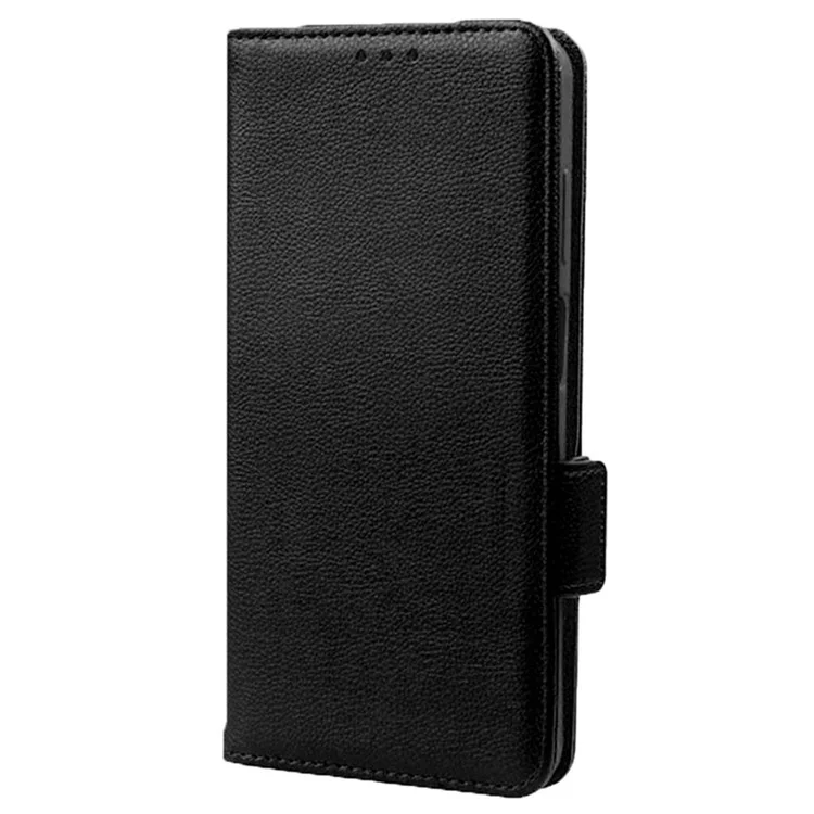 Per Xiaomi Redmi A1+ 4G PU Flip Shell Flip Shell Texture Case Case Dual Magnetica Copertura Protettiva Telefono Con Cinturino - Nero