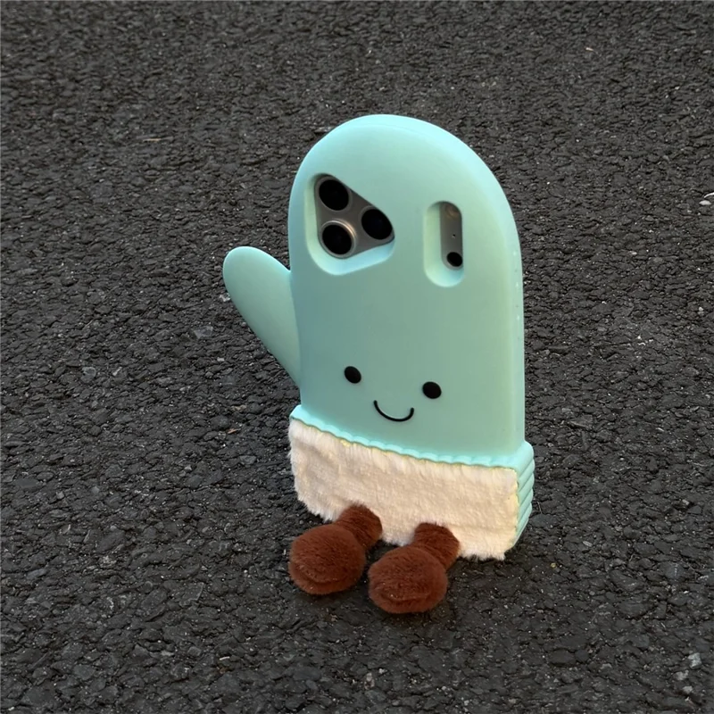 For iPhone 17 Pro Max Case Cute Mitten Design Shockproof Silicone Phone Back Cover