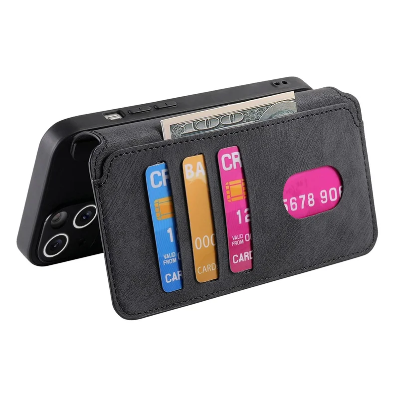 CASENEO MW-03 Detachable Wallet Case For Honor Magic8 Lite 5G  /  X9d 5G  /  X70 5G Leather + TPU Phone Cover - Black