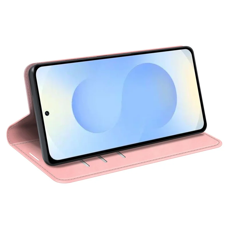 For Samsung Galaxy S26+ Case Skin Touch Leather Wallet Phone Cover - Pink