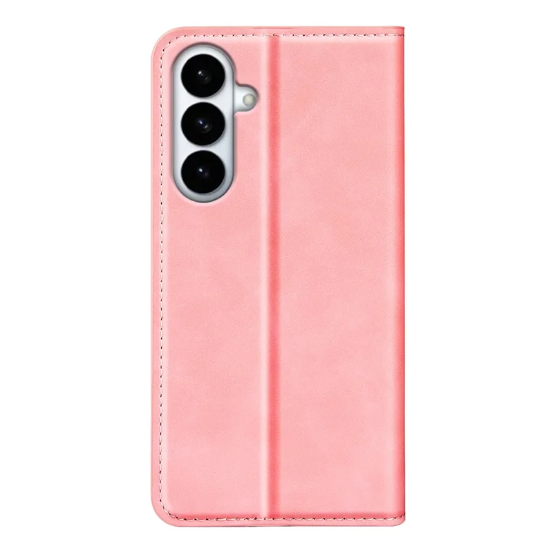 For Samsung Galaxy S26+ Case Skin Touch Leather Wallet Phone Cover - Pink