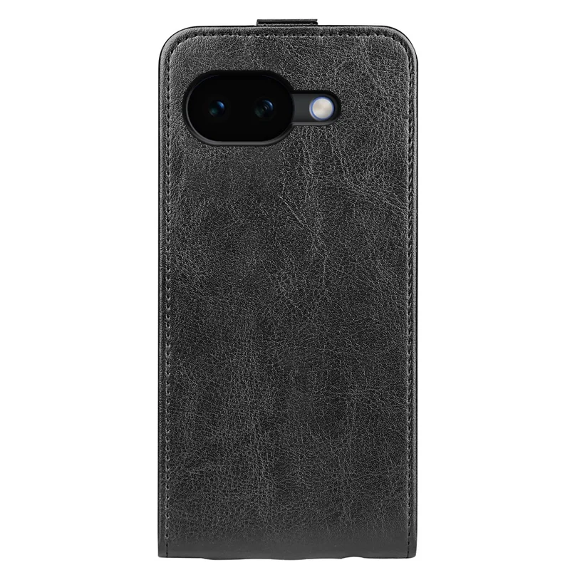 For Google Pixel 10a Case with Card Slots Vertical Flip Leather Phone Cover - Black