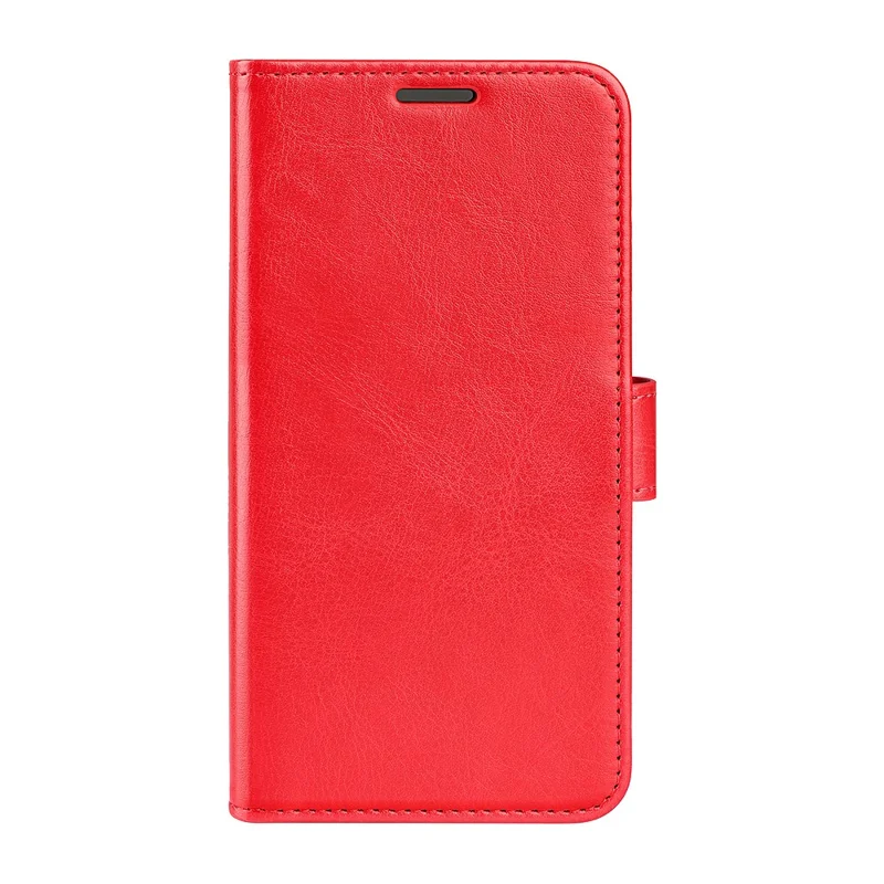 For OnePlus 15 5G Case Crazy Horse Texture Stand Leather Phone Cover - Red