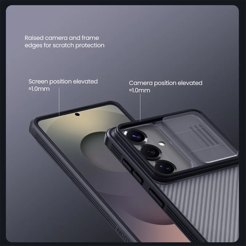 NILLKIN Camshield Pro Series For Samsung Galaxy A37 5G Case TPU + PC Clear Black Phone Cover with Camera Slider